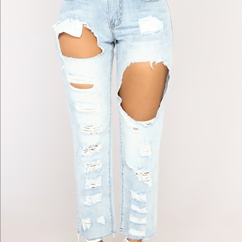 He's Not My Boyfriend Jeans - Light Blue Wash